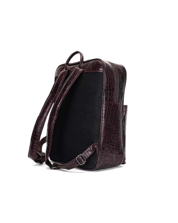 Bari Leather Backpack - Cherry - Image 2