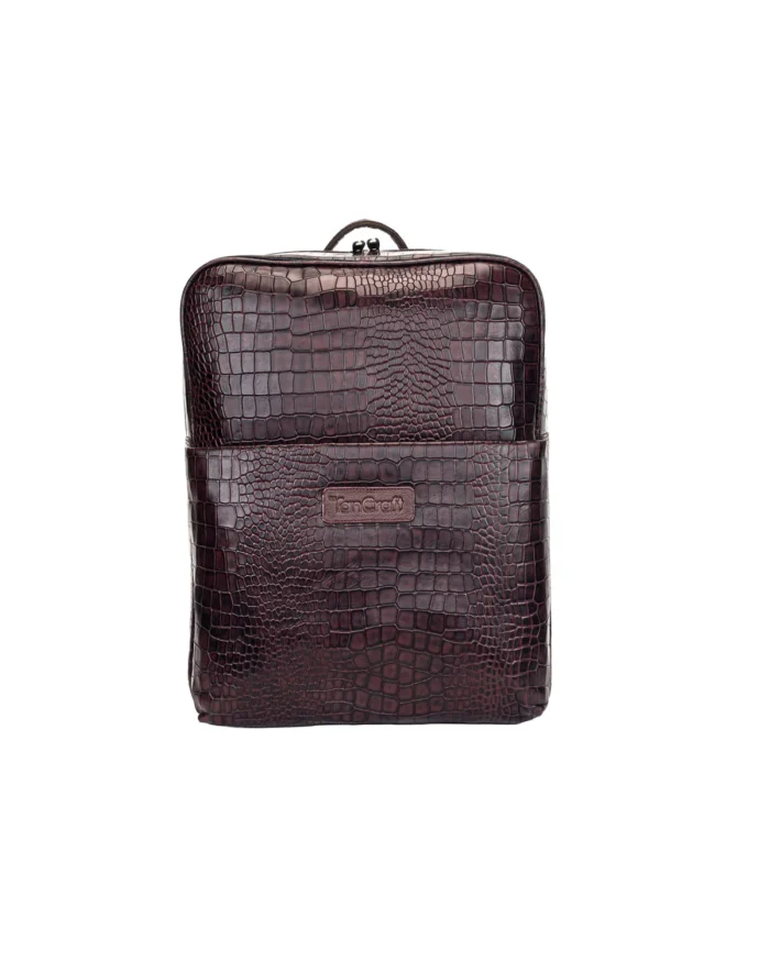 Bari Leather Backpack - Cherry